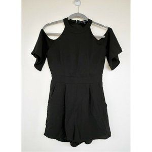 One Clothing Off-the-Shoulder Black Romper